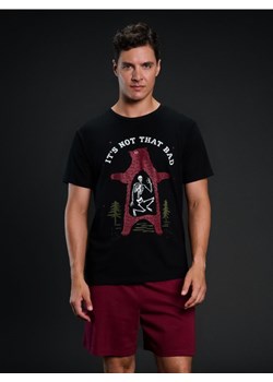 Sinsay - Bawełniana piżama z nadrukiem i kieszeniami - wielobarwny ze sklepu Sinsay w kategorii Piżamy męskie - zdjęcie 187646125