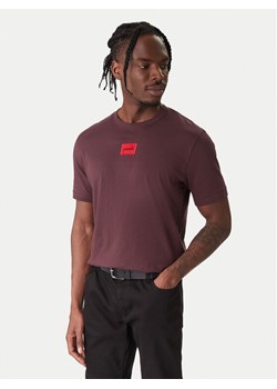 HUGO T-Shirt Diragolino 50447978 Brązowy Regular Fit ze sklepu MODIVO w kategorii T-shirty męskie - zdjęcie 187646429