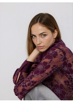 Reserved - Koszula z wiskozą - ciemnofioletowy ze sklepu Reserved w kategorii Koszule damskie - zdjęcie 187647205