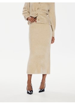 Reserved - Spódnica z dodatkiem metalizowanej nici - kremowy ze sklepu Reserved w kategorii Spódnice - zdjęcie 187647289