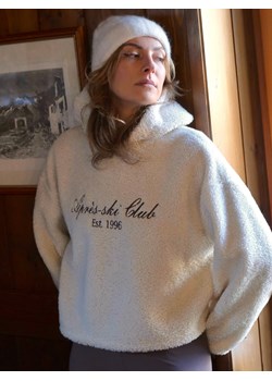 Reserved - Bluza ze sztucznego baranka - złamana biel ze sklepu Reserved w kategorii Bluzy damskie - zdjęcie 187647375