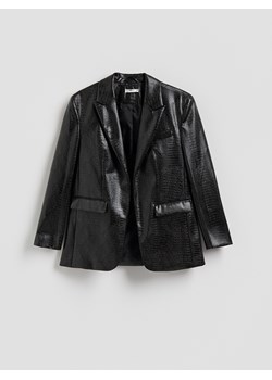 Reserved - Marynarka z imitacji skóry - czarny ze sklepu Reserved w kategorii Marynarki damskie - zdjęcie 187647387