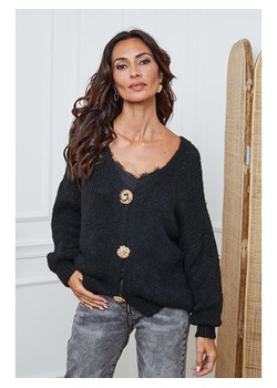 So Cachemire Kardigan &quot;Believe&quot; w kolorze czarnym ze sklepu Limango Polska w kategorii Swetry damskie - zdjęcie 187647589