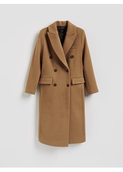 Reserved - Płaszcz z wełną Bellandi - beżowy ze sklepu Reserved w kategorii Płaszcze damskie - zdjęcie 187647885