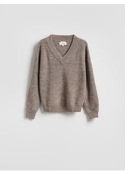 Reserved - Sweter z wełną - beżowy ze sklepu Reserved w kategorii Swetry damskie - zdjęcie 187647897