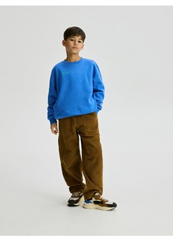 Reserved - Bawełniana bluza oversize - niebieski ze sklepu Reserved w kategorii Bluzy chłopięce - zdjęcie 187647899
