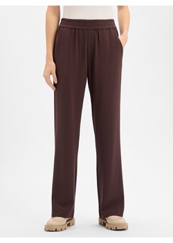 mbyM Spodnie - Phillipa Kobiety czekoladowy jednolity ze sklepu vangraaf w kategorii Spodnie damskie - zdjęcie 187647977