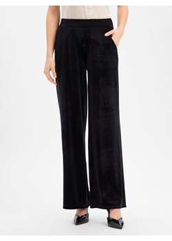 More & More Aksamitne spodnie Kobiety czarny jednolity ze sklepu vangraaf w kategorii Spodnie damskie - zdjęcie 187647997