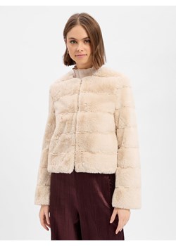 More & More Damska kurtka ze sztucznego futra Kobiety Sztuczne włókno beżowy jednolity ze sklepu vangraaf w kategorii Kurtki damskie - zdjęcie 187647998