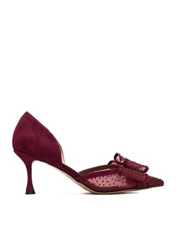 Szpilki Eva Minge EO-AVA-78096-202 Bordowy ze sklepu eobuwie.pl w kategorii Czółenka - zdjęcie 187648338