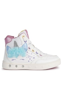 Sneakersy Geox J Skylin Girl J368WC 054AS C0653 D Biały ze sklepu eobuwie.pl w kategorii Buty sportowe dziecięce - zdjęcie 187648346