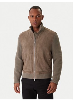 BOSS Kurtka skórzana H-Maparo 50547673 Beżowy Regular Fit ze sklepu MODIVO w kategorii Kurtki męskie - zdjęcie 187648859