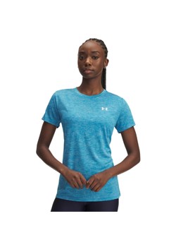 Damska koszulka treningowa Under Armour Tech SSC- Twist - niebieska ze sklepu Sportstylestory.com w kategorii Bluzki damskie - zdjęcie 187649786