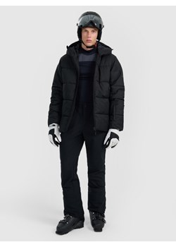 Męskie spodnie narciarskie shoftshellowe 4F 4FWAW25TFTRM1156 - czarne ze sklepu Sportstylestory.com w kategorii Spodnie męskie - zdjęcie 187649858