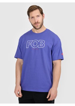 Męski t-shirt z nadrukiem 4F 4FRAW25TTSHM3478 - fioletowy ze sklepu Sportstylestory.com w kategorii T-shirty męskie - zdjęcie 187649908