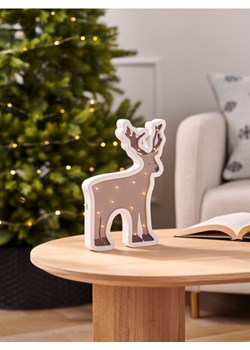 Sinsay - Świąteczna dekoracja w kształcie renifera z lampkami - beżowy ze sklepu Sinsay w kategorii Lampy dziecięce - zdjęcie 187650428