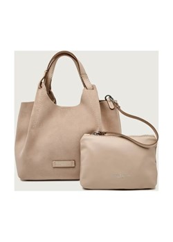 GIANNI CHIARINI Torebka na ramię + saszetka DUA | zamsz ze sklepu Gomez Fashion Store w kategorii Torby Shopper bag - zdjęcie 187650568