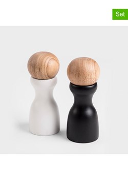 Homla 2-częściowy zestaw &quot;Newgrind&quot; w kolorze czarno-białym - wys. 15,5 cm ze sklepu Limango Polska w kategorii Młynki do soli i pieprzu - zdjęcie 187652567