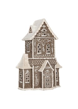 Clayre &amp; Eef Dekoracyjny domek LED w kolorze jasnobrązowym - 23 x 33 x 11 cm ze sklepu Limango Polska w kategorii Dekoracje - zdjęcie 187652598