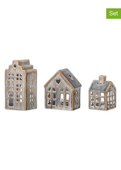 Bloomingville Świeczniki (3 szt.) &apos;&apos;Kalia&apos;&apos; w kolorze szarym ze sklepu Limango Polska w kategorii Świeczniki - zdjęcie 187652698