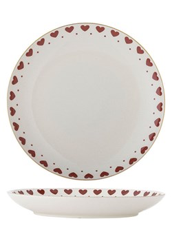 Bloomingville Talerz obiadowy &quot;Jolly&quot; w kolorze biało-czerwonym - Ø 26,5 cm ze sklepu Limango Polska w kategorii Naczynia - zdjęcie 187652739