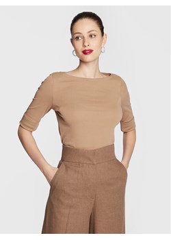 Lauren Ralph Lauren Bluzka 200654963147 Brązowy Regular Fit ze sklepu MODIVO w kategorii Bluzki damskie - zdjęcie 187653288