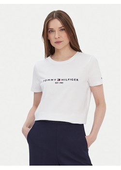 Tommy Hilfiger T-Shirt Heritage C-Nk WW0WW31999 Biały Regular Fit ze sklepu MODIVO w kategorii Bluzki damskie - zdjęcie 187653879