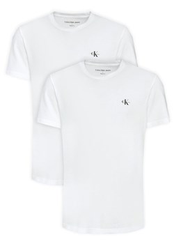 Calvin Klein Jeans Komplet t-shirtów Monologo J30J320199 Biały Regular Fit ze sklepu MODIVO w kategorii T-shirty męskie - zdjęcie 187653978