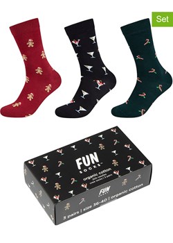 Fun Socks Skarpety (3 pary) w kolorze czerwono-granatowym ze sklepu Limango Polska w kategorii Skarpetki męskie - zdjęcie 187660945