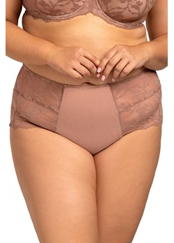 Nessa Ana N02 wysokie figi z koronkowymi panelami beż ze sklepu kontri.pl w kategorii Majtki damskie - zdjęcie 187661995