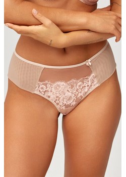 Azal Sara brazyliany z wysokim stanem, koronkowe wstawki beżowy ze sklepu kontri.pl w kategorii Majtki damskie - zdjęcie 187662038