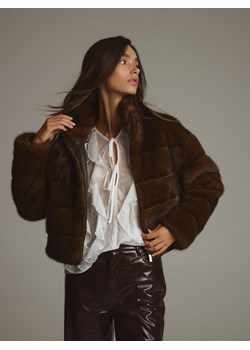 Reserved - Kurtka z imitacji futra - wielobarwny ze sklepu Reserved w kategorii Futra damskie - zdjęcie 187662215