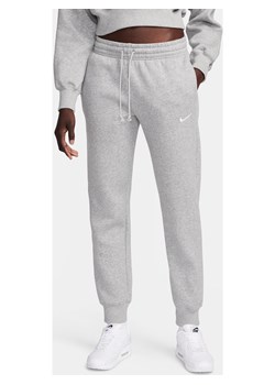 Damskie spodnie dresowe ze średnim stanem Nike Phoenix Fleece - Szary ze sklepu Nike poland w kategorii Spodnie damskie - zdjęcie 187662627
