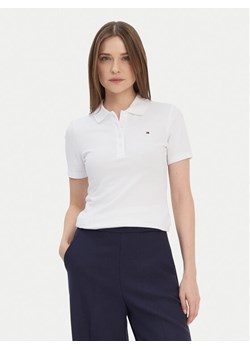 Tommy Hilfiger Polo 1985 WW0WW42047 Biały Slim Fit ze sklepu MODIVO w kategorii Bluzki damskie - zdjęcie 187662947
