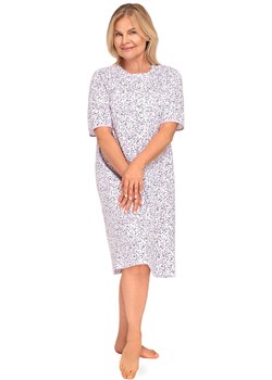 Bawełniana koszula nocna damska Basia I 263 24, Kolor biało-fioletowy, Rozmiar M, MARTEL ze sklepu Intymna w kategorii Koszule nocne - zdjęcie 187663565