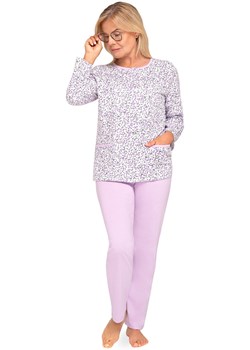 Długa bawełniana piżama damska rozpinana Kasia III 267 24, Kolor fioletowy-wzór, Rozmiar M, MARTEL ze sklepu Intymna w kategorii Piżamy damskie - zdjęcie 187663577