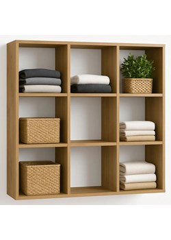 Kwadratowy regał na ubrania 9 półkami dąb artisan B3-M54 ze sklepu Edinos.pl w kategorii Regały i witryny - zdjęcie 187663619