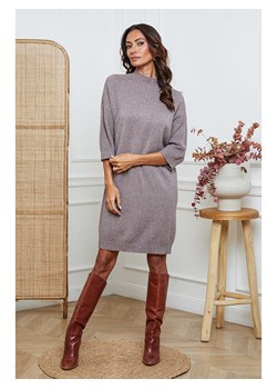 So Cachemire Sukienka dzianinowa &quot;Major&quot; w kolorze szarobrązowym ze sklepu Limango Polska w kategorii Sukienki - zdjęcie 187664829