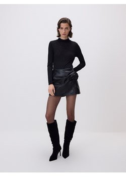 Reserved - Spódnico-szorty z imitacji skóry - czarny ze sklepu Reserved w kategorii Spódnice - zdjęcie 187666076
