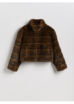 Reserved - Kurtka z imitacji futra - wielobarwny ze sklepu Reserved w kategorii Futra damskie - zdjęcie 187666199