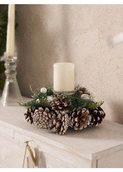 Sinsay - Świecznik z motywem zimowym - biały ze sklepu Sinsay w kategorii Dekoracje bożonarodzeniowe - zdjęcie 187666779