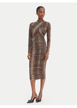 Bardot Sukienka koktajlowa Aliyah 56305DB4 Beżowy Slim Fit ze sklepu MODIVO w kategorii Sukienki - zdjęcie 187666918