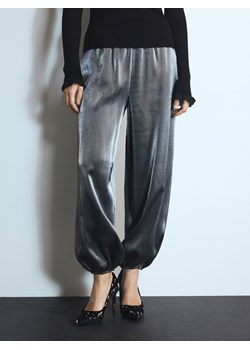 Reserved - Spodnie z wiskozą - szary ze sklepu Reserved w kategorii Spodnie damskie - zdjęcie 187667449