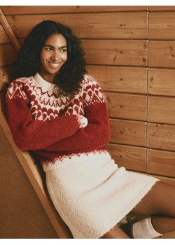 Reserved - Wzorzysty sweter - wielobarwny ze sklepu Reserved w kategorii Swetry damskie - zdjęcie 187667496