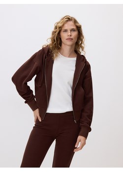 Reserved - Rozpinana bluza z kapturem - brązowy ze sklepu Reserved w kategorii Bluzy damskie - zdjęcie 187667538