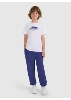 Chłopięce spodnie polarowe 4F 4FJWAW25TTROM1254 - granatowe ze sklepu Sportstylestory.com w kategorii Spodnie chłopięce - zdjęcie 187667678