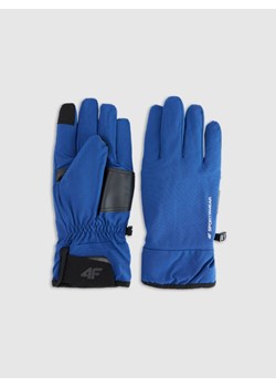 Rękawiczki zimowe Touch Screen uniseks 4F 4FWMM00AGLOU125 - granatowe ze sklepu Sportstylestory.com w kategorii Rękawiczki męskie - zdjęcie 187667745