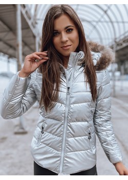 Kurtka damska NELLY srebrna Dstreet TY2273 ze sklepu DSTREET.PL w kategorii Kurtki damskie - zdjęcie 187669365