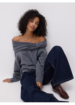 Reserved - Sweter z kołnierzem - ciemnoszary ze sklepu Reserved w kategorii Swetry damskie - zdjęcie 187669409