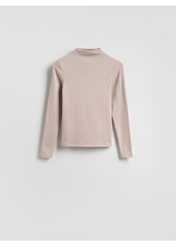 Reserved - Longsleeve z modalem - beżowy ze sklepu Reserved w kategorii Bluzki damskie - zdjęcie 187669509